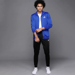 Men Blue & Black Solid Sustainable Track Suit