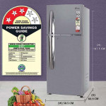 LG 242 L 3 Star Smart Inverter Frost-Free Double Door Refrigerator (GL-I292RPZX, Shiny Steel, Door Cooling+, Gross Volume- 260 L)